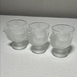 Vintage Egg Cups Arcoroc Marked France Set of 3